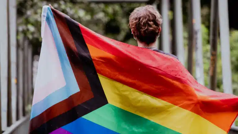 LGBTQ rainbow progress flag equality tile 850 x 400