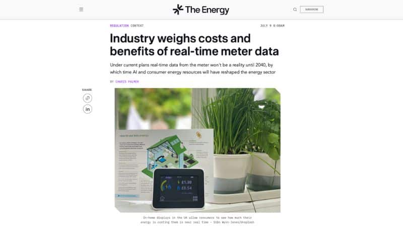 TheEnergy real time meter data