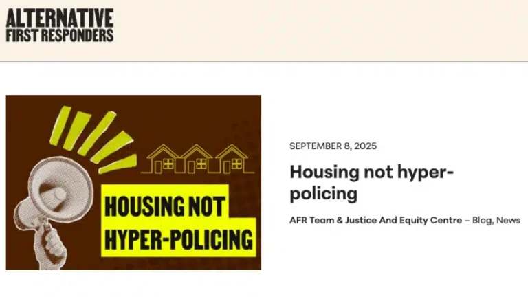 Alternative First Responders: Housing not hyper-policing