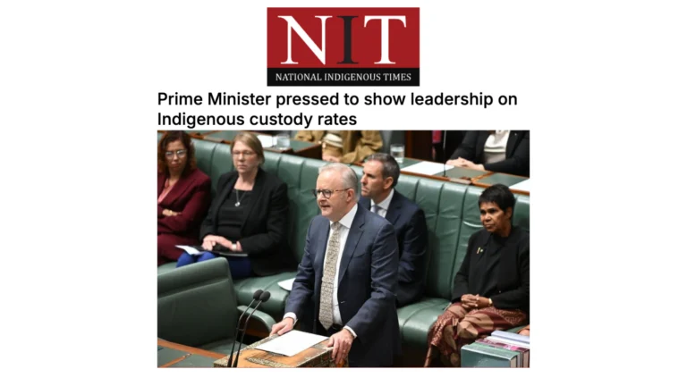 NIT: Prime Minister pressed to show leadership on Indigenous custody rates