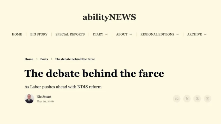 abilityNEWS: The debate behind the farce