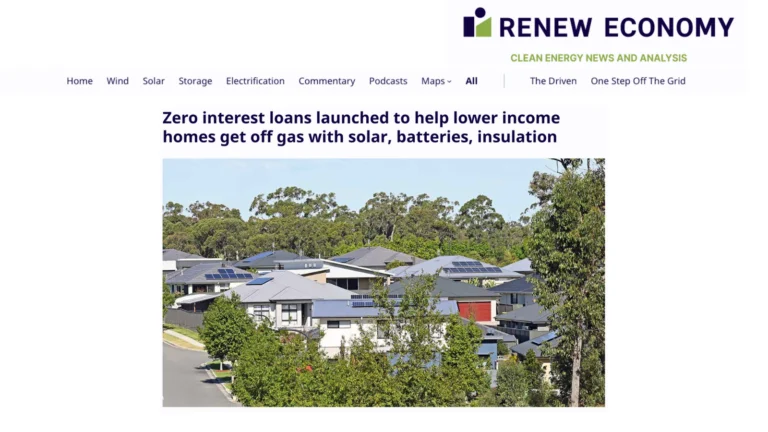Renew Economy: Zero interest loans launched to help lower income homes get off gas with...