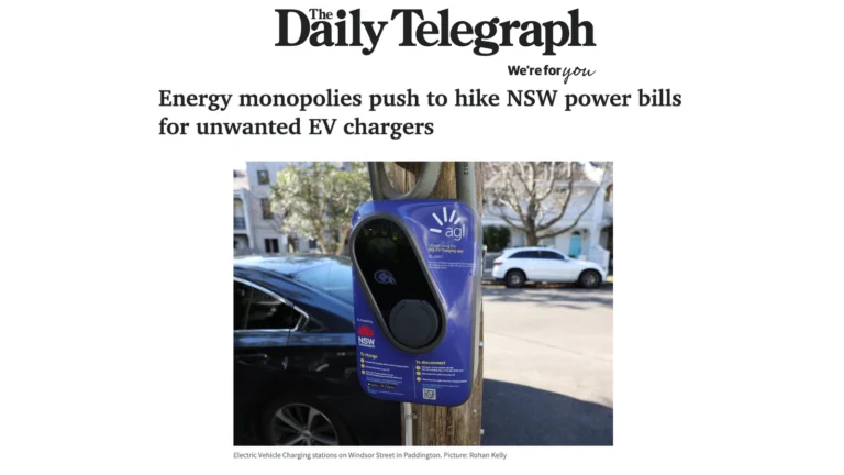 The Daily Telegraph: Energy monopolies push to hike NSW power bills for unwanted EV chargers