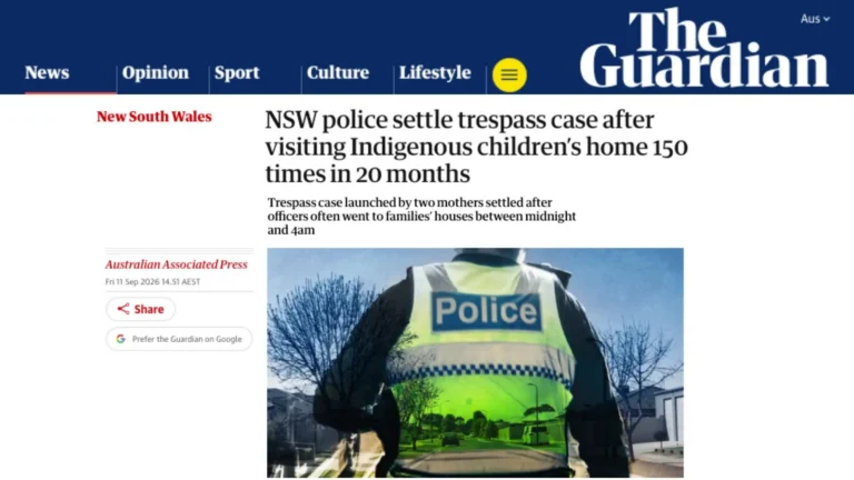 NSW police settle trespass case after visiting Indigenous children’s home 150 times in 20 months