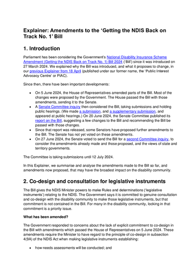 Explainer: Amendments to the ‘Getting the NDIS Back on Track No. 1’ Bill thumbnail
