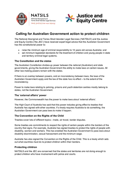 Explainer: Calling for Australian Government action to protect children thumbnail