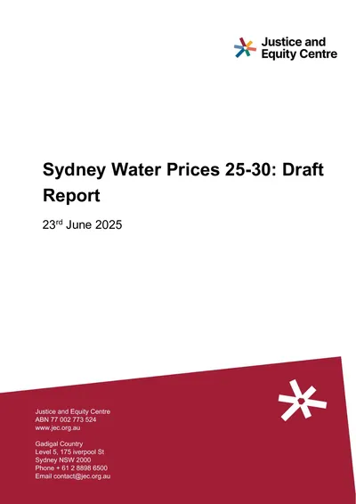 Submission to Sydney Water Draft Prices 25-30 thumbnail