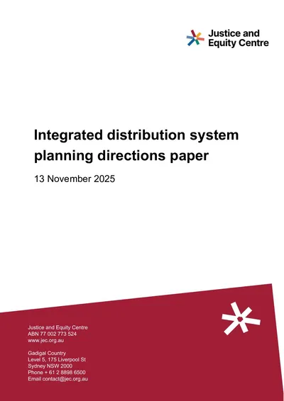 Submission to the Australian Energy Market Commission’s Integrated Distribution System Planning – Directions Paper  thumbnail