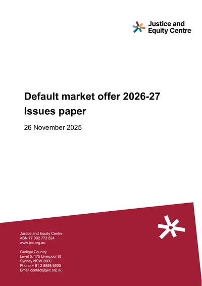 Submission to the AER in response to the Default Market Offer 2026-2027 Issues Paper thumbnail