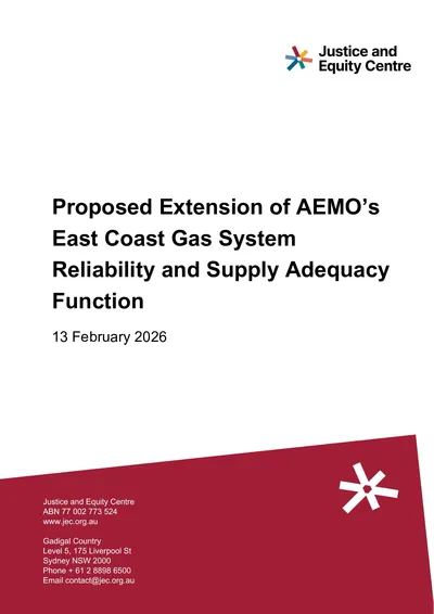 Submission to the Proposed Extension of AEMO’s East Coast Gas System Reliability and Supply Adequacy Functions thumbnail