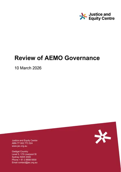 Submission in response to the DCCEEW’s Review of AEMO Governance discussion paper thumbnail