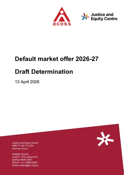 Submission in response to the Australian Energy Regulator Default Market Offer draft determination for 2026-27 thumbnail