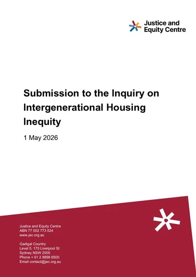 Submission to the Inquiry on Intergenerational Housing Inequity thumbnail