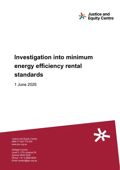 Submission in response to NSW DCCEEW’s Investigation into Minimum Energy Efficiency Rental Standards (MEERS) consultation paper thumbnail