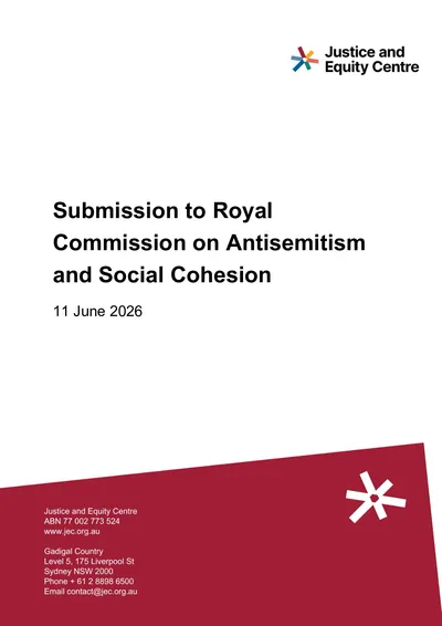 Submission to Royal Commission on Antisemitism and Social Cohesion thumbnail