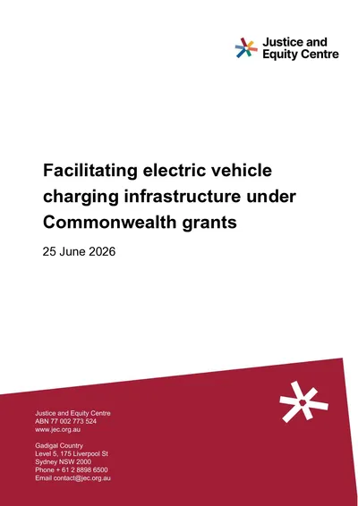 Submission in response to the AEMC’s Facilitating electric vehicle charging infrastructure under Commonwealth grants rule change consultation paper thumbnail