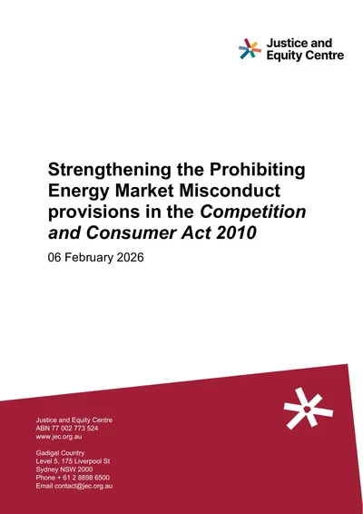 Submission in response to the Climate Change Authority 2026 Annual Progress Advice Consultation Paper thumbnail