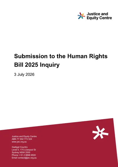 Submission to the NSW Inquiry on the Human Rights Bill 2025 thumbnail