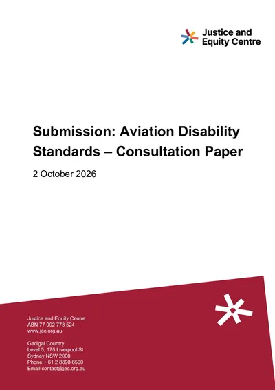 Submission: Aviation DisabilityStandards – Consultation Paper thumbnail