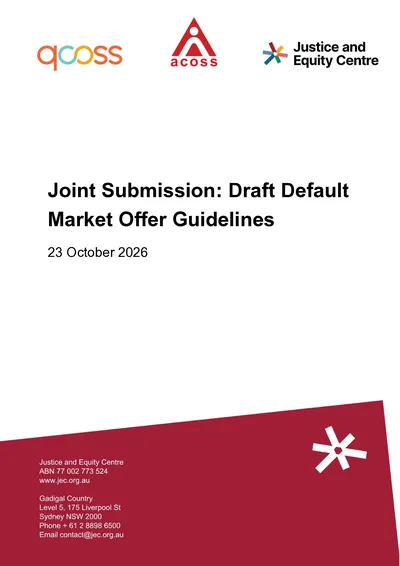 Submission in response to the AER’s Draft Default Market Offer Guidelines thumbnail