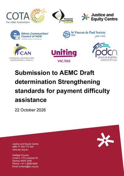 Joint submission in response to the AEMC’s Strengthening Standards for Payment Difficulty Assistance draft determination thumbnail